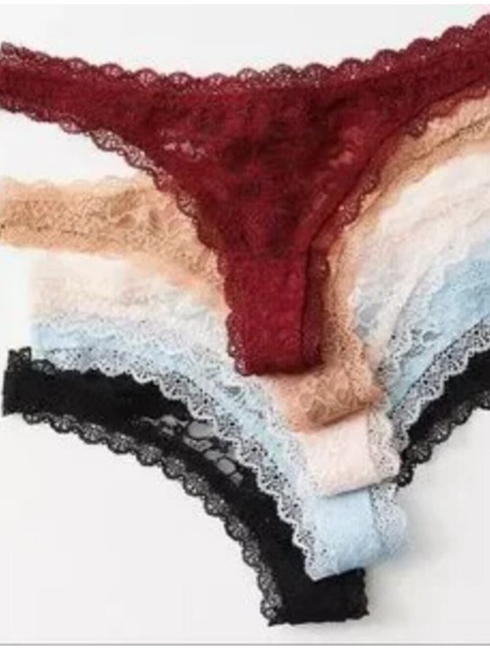 INTIMATELY BY FREE People Lace Low-Rise Thong Panties Set of 5 Colors NWT MED - Picture 12 of 13